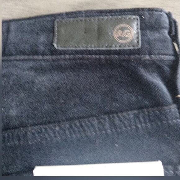 AG Adriano Goldschmied Isabelle Velvet Black High-Rise Straight Crop Size 23R - Picture 13 of 16